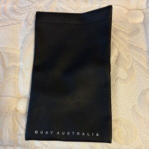 Quay Australia Faux Leather Black Eyeglass or Sunglass Case
